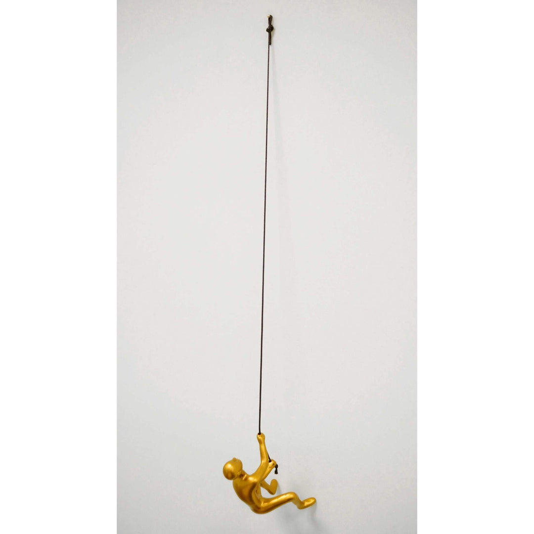 6" X 3" Resin Gold Climbing Man Circus - Diamond Home USA