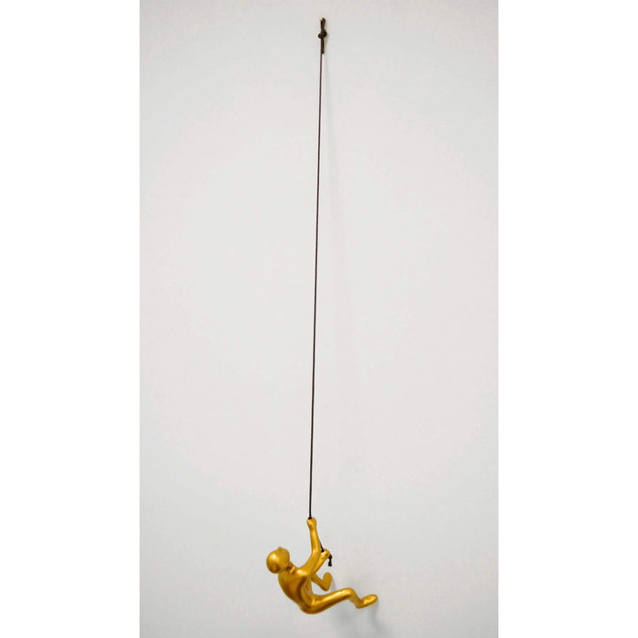6" X 3" Resin Gold Climbing Man Circus - Diamond Home USA