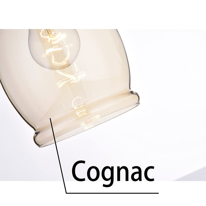 The Lighting Store Mariana Antique Black Mini Pendant with Cognac Long Oval - Diamond Home USA