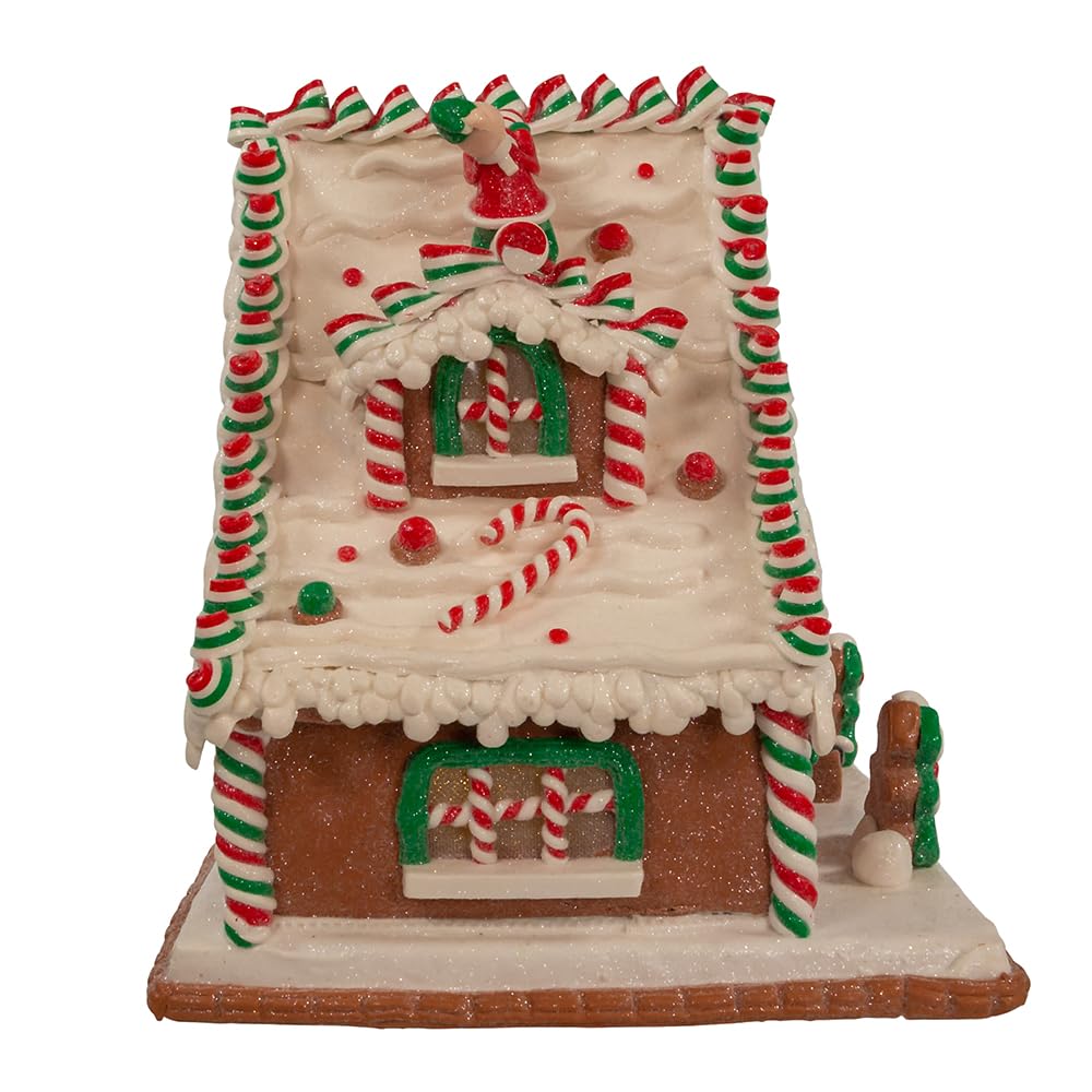 Kurt S. Adler Kurt Adler 10.5-Inch Battery-Operated Light Up Santa's Workshop - Diamond Home USA