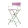 Casual Home White Frame/Pink Canvas 30" Bar Height Directors-Chairs