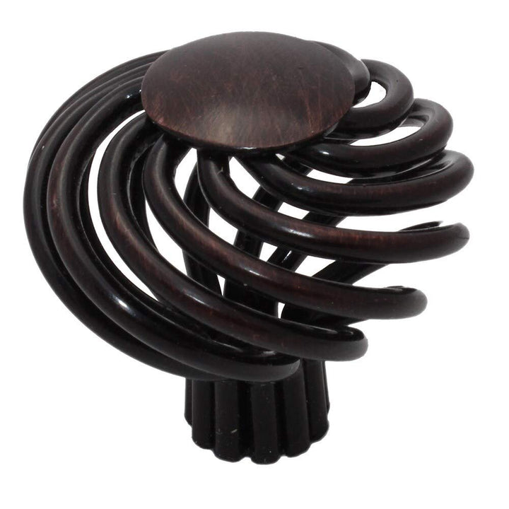 1.5-inch Oil Rubbed Bronze Round Birdcage Cabinet Knobs (Pack of 10) Brown Metal