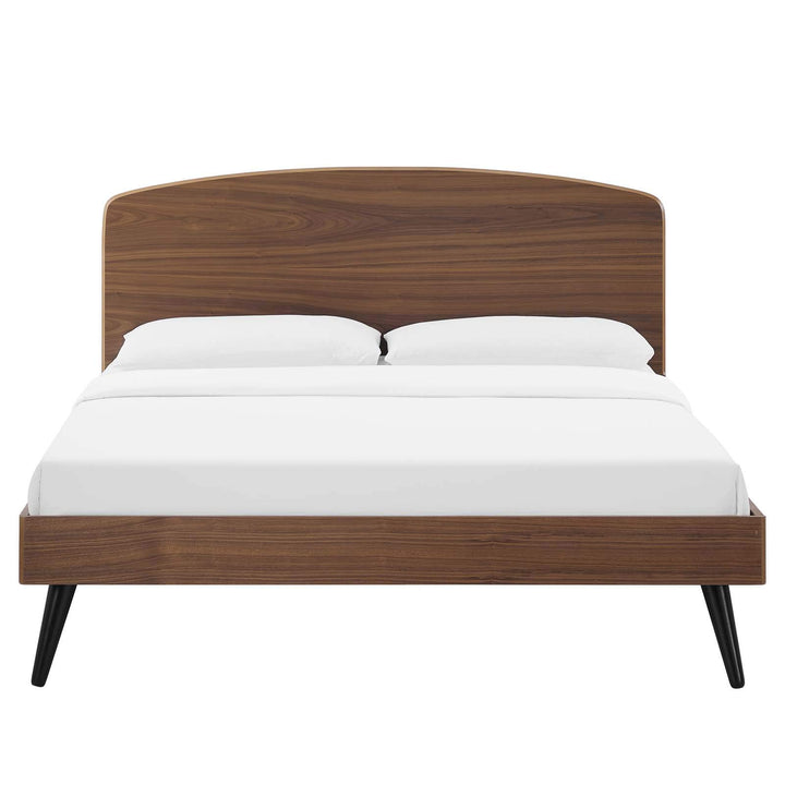 Modway Bronwen Full Wood Platform Bed in Walnut - Diamond Home USA