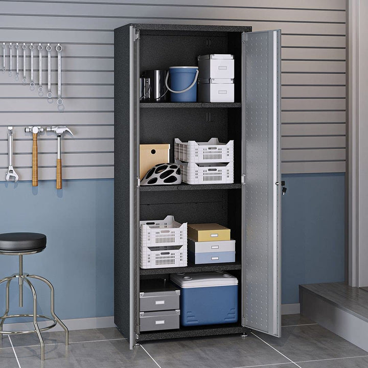 Manhattan Comfort Fortress 74.8 Tall Garage Cabinet Grey - Diamond Home USA