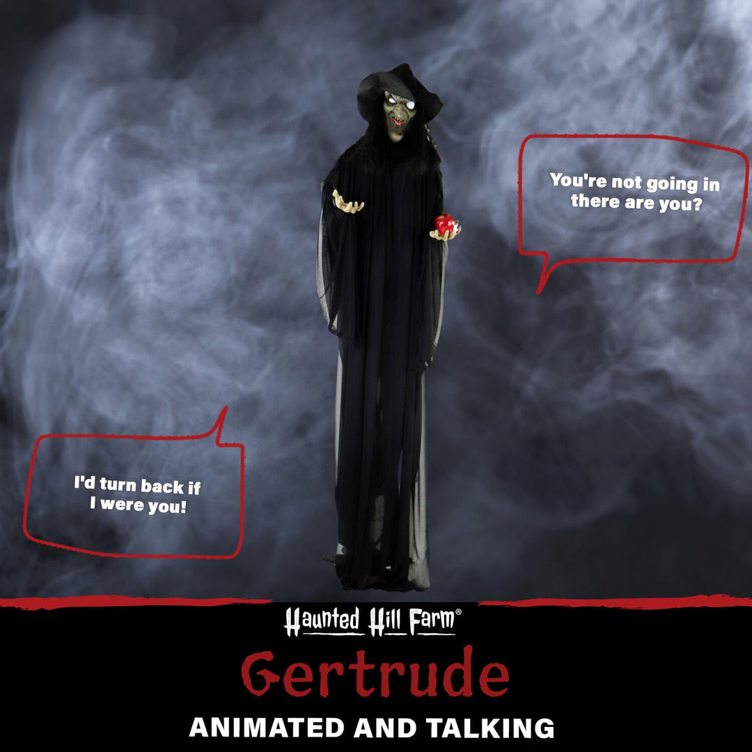 Haunted Hill Farm 95" Standing Witch Animatronic - Diamond Home USA
