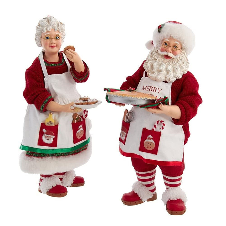 10.5-inch Mr. and Mrs. Santa 2-Piece Set Multi Color