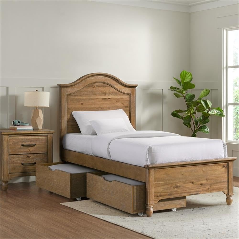 Westwood Design Highland Wood Recharging Outlet in Sand Dune Nightstand Brown - Diamond Home USA