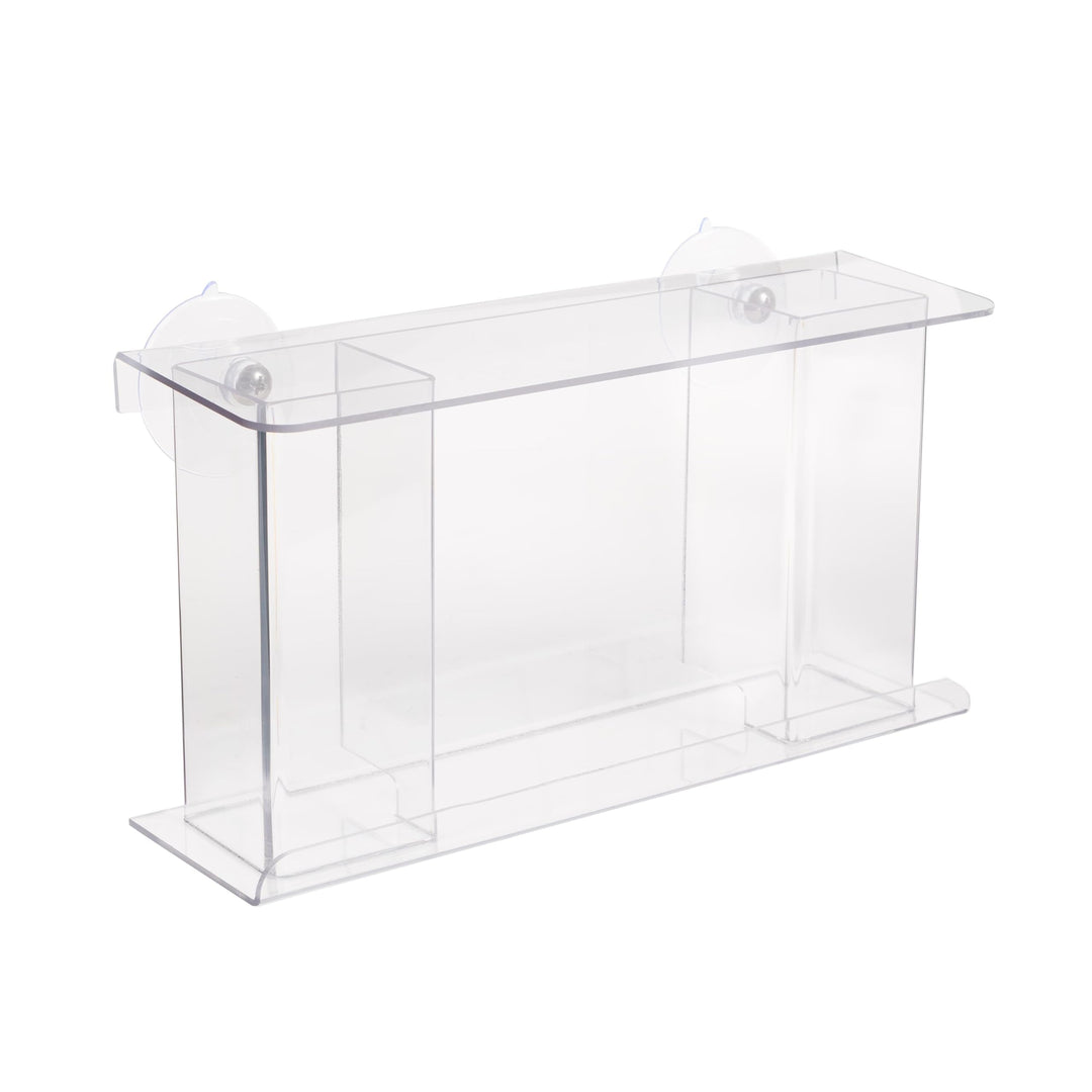 One-Way Mirror Window Mount Bird Feeder Clear Plastic