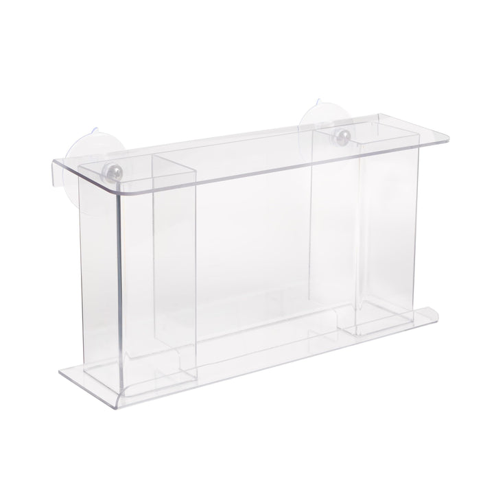 One-Way Mirror Window Mount Bird Feeder Clear Plastic