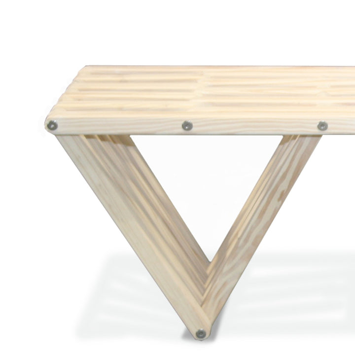 Wood Backless Bench, Modern style L 54" x15" deep x 17" Tall