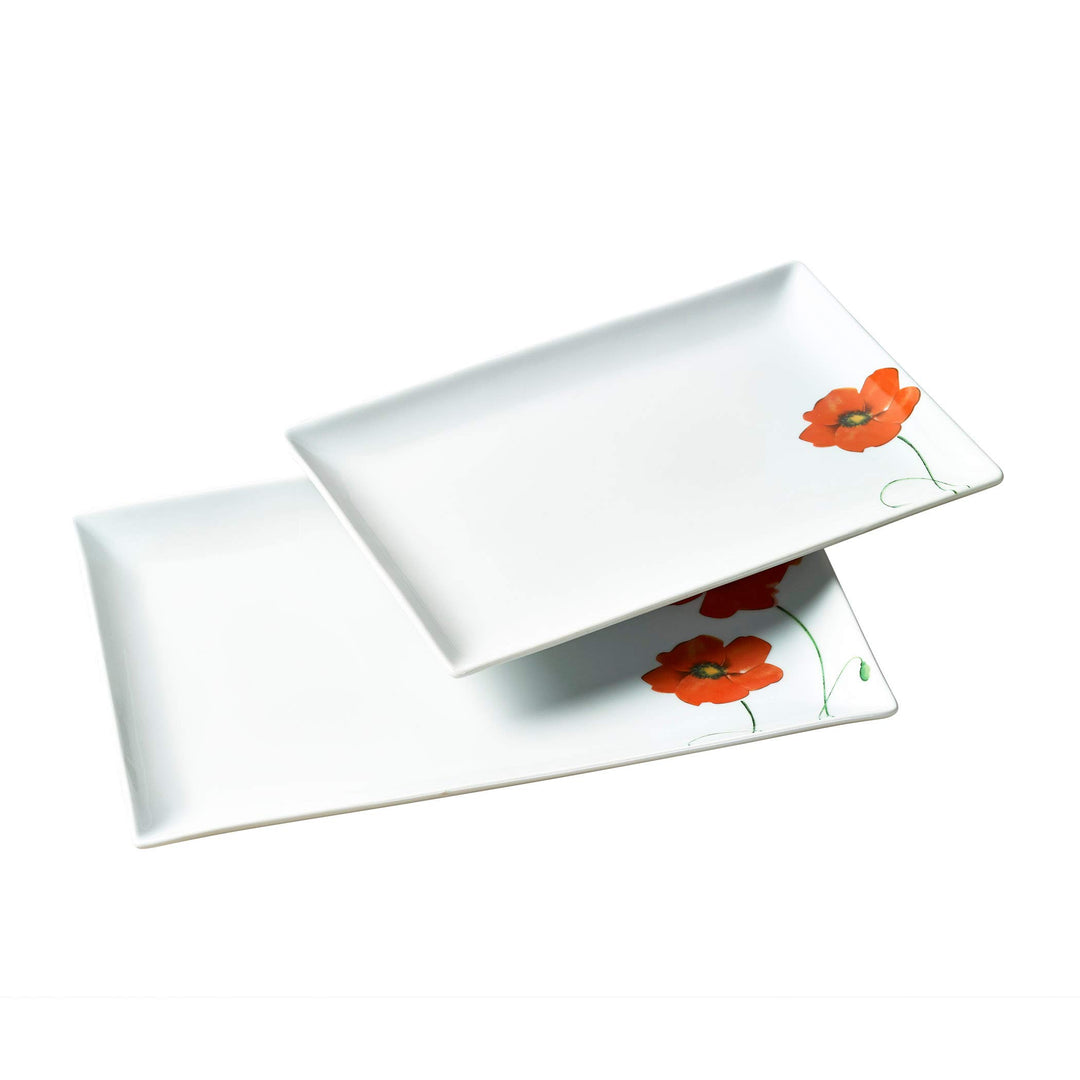 Poppy 2 Piece Serving Tray Set - Diamond Home USA