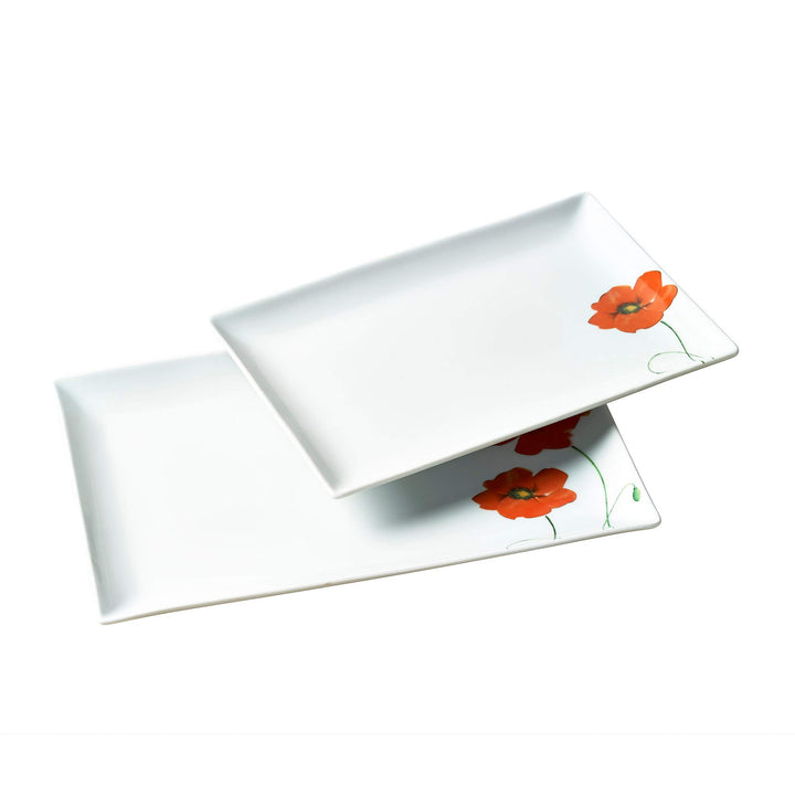 Poppy 2 Piece Serving Tray Set - Diamond Home USA