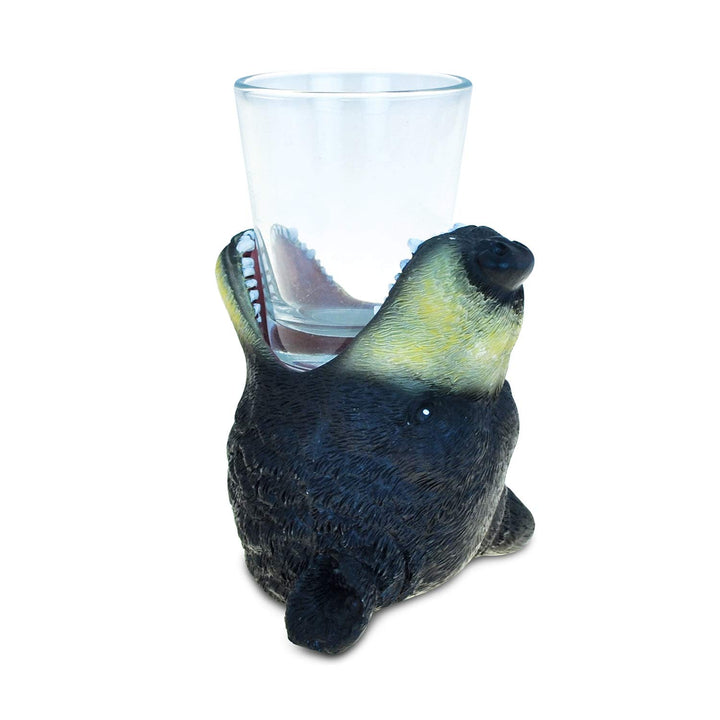 Animal-Theme Black Bear Cool Animal Head Shot Glass Multi Color 1 Piece - Diamond Home USA