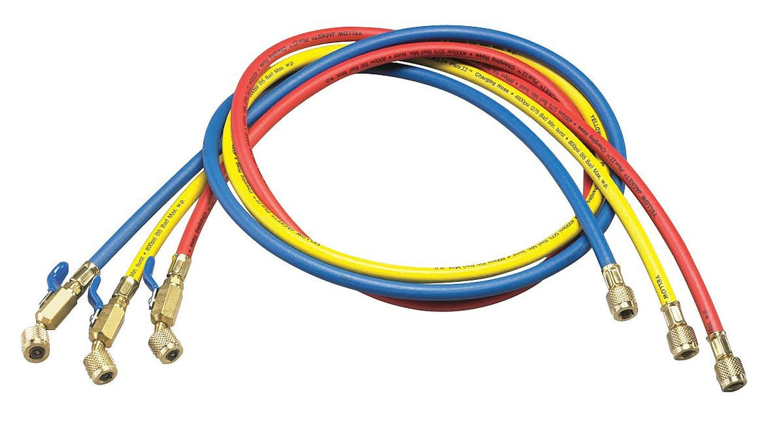 Yellow Jacket Manifold Hose Set Low Loss 48 in