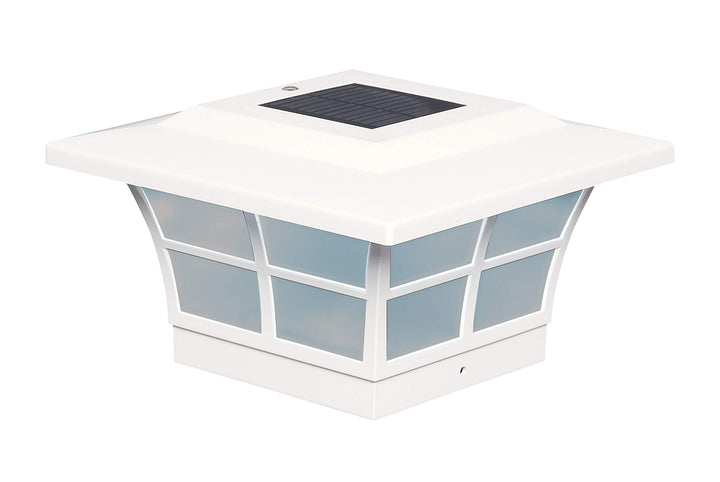 Classy Caps SL085 5x5 Prestige Solar Post Cap - 2 Pack/White by Classy Caps
