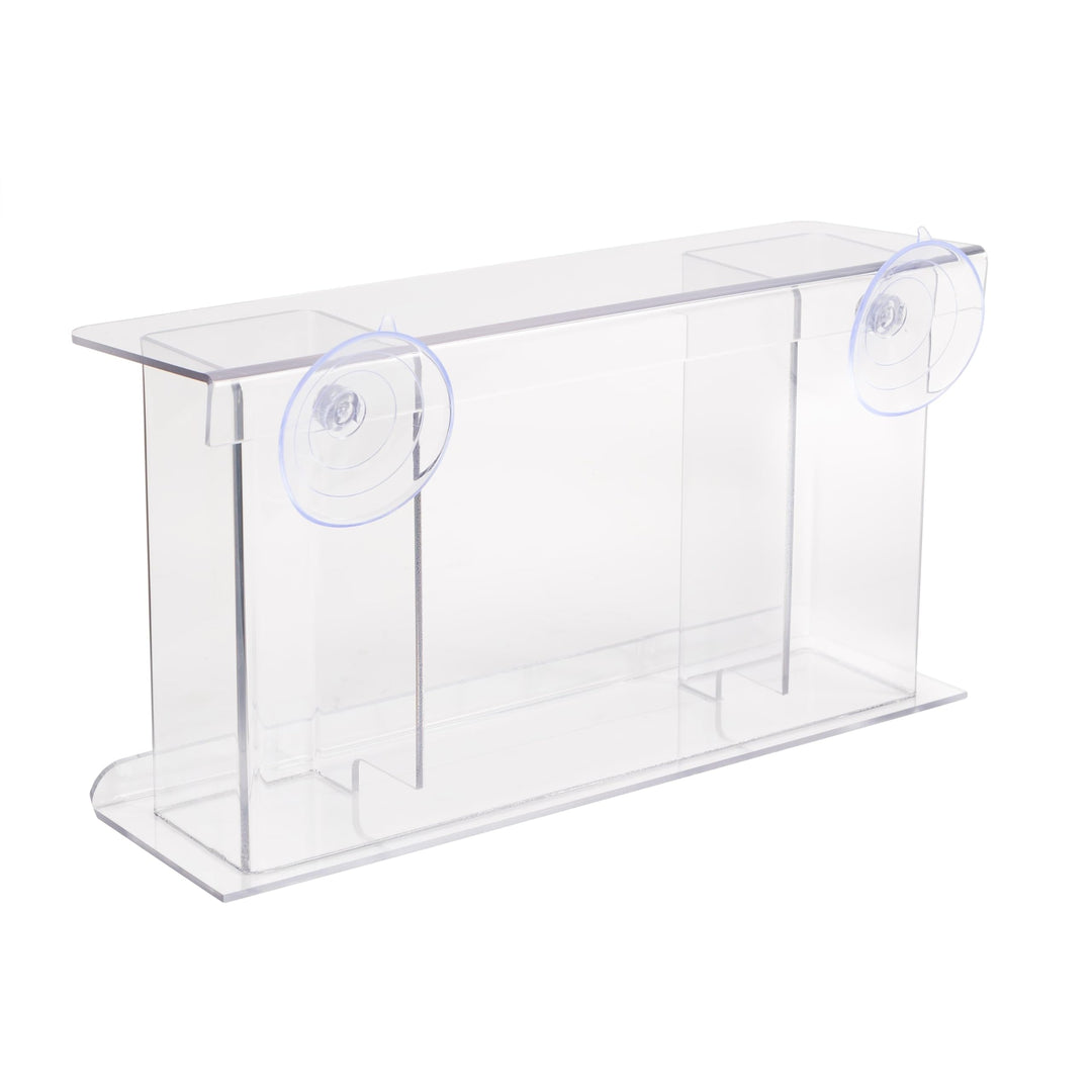 One-Way Mirror Window Mount Bird Feeder Clear Plastic