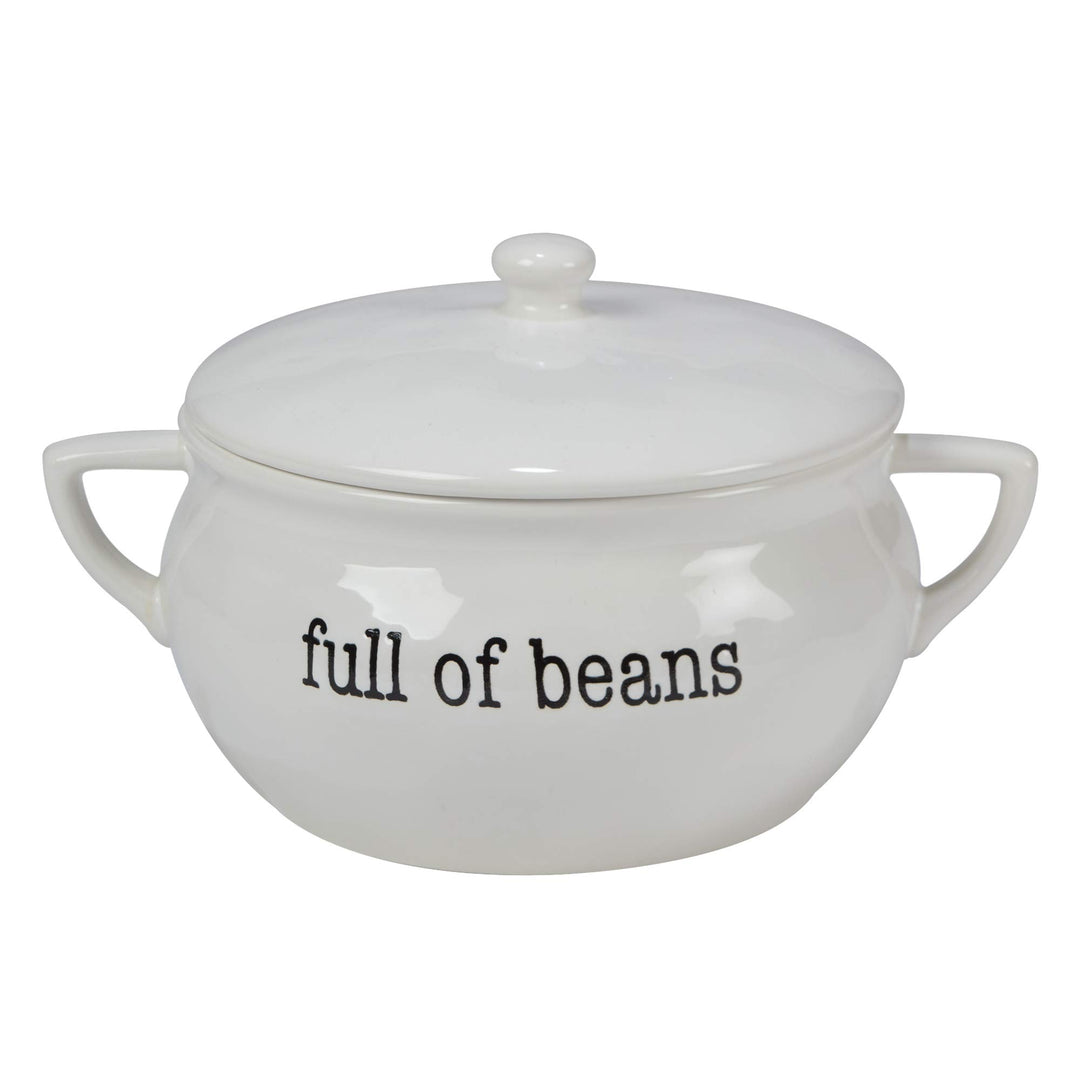Certified International Just Words 84 oz. Bean Pot 3.5 quarts Multicolor