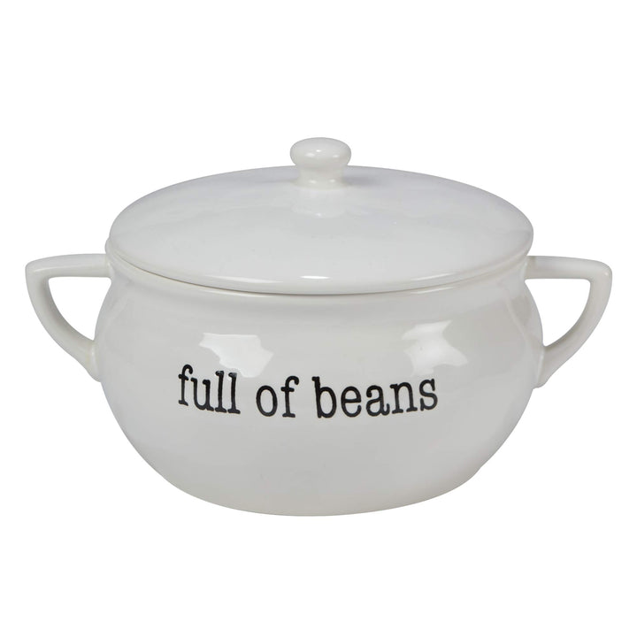 Certified International Just Words 84 oz. Bean Pot 3.5 quarts Multicolor