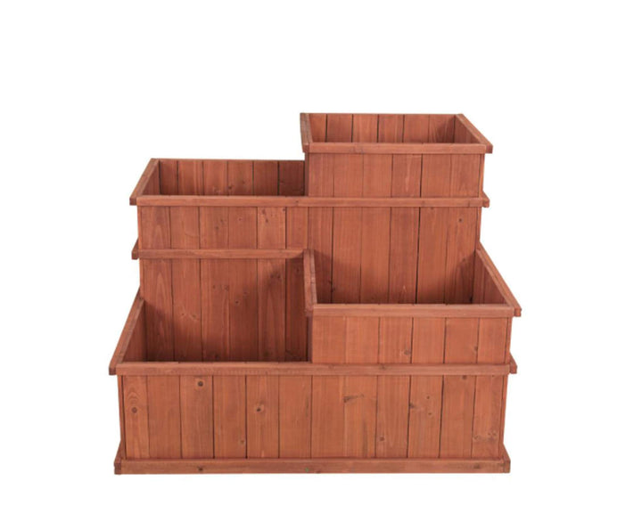 Leisure Season MLP3232 Medium Brown-1 Piece-Indoor and Outdoor Plant Box for - Diamond Home USA