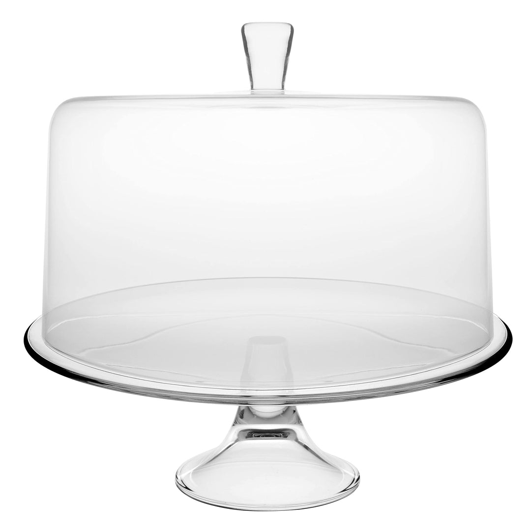 Glass Footed Cake Stand Dome-13 d-Dome is 11.5" d 13" Clear Round 2 Piece