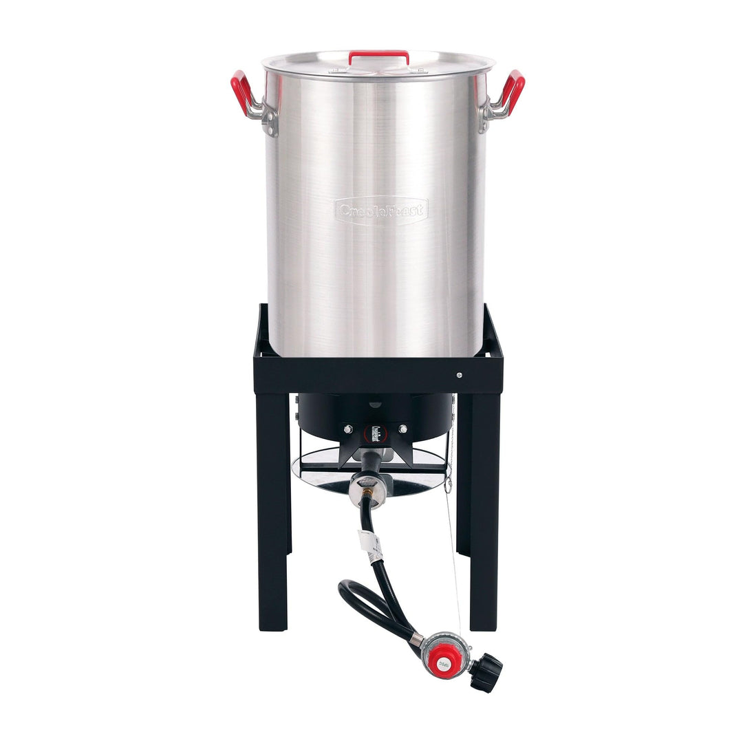 Feast Premium 30 Qt. Turkey And 10 Fish Fryer Boiler Steamer Set Btu Burner