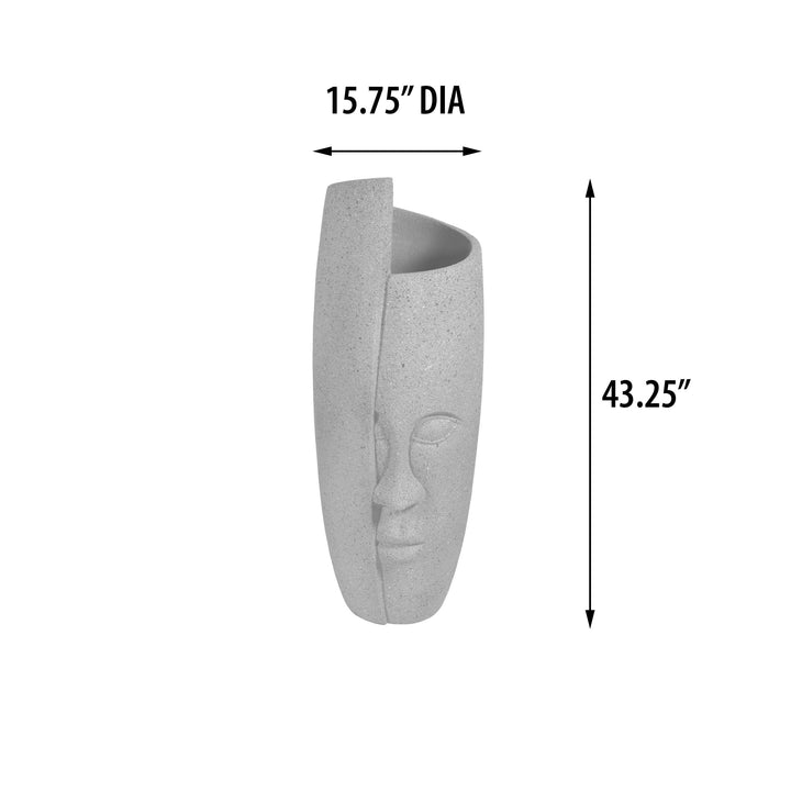 Bourgeois Tall Face Planter 43.25 Inches Tall - Diamond Home USA