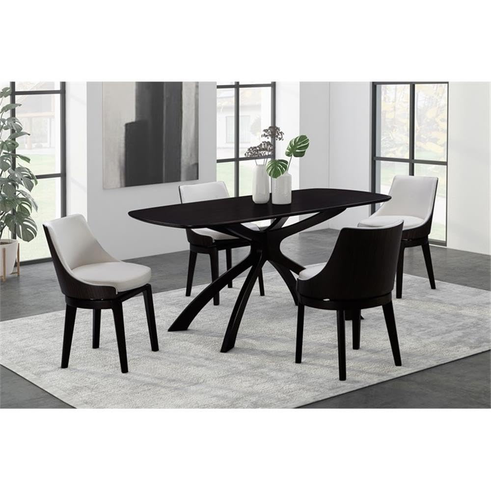 Boraam Orleans Dining Chairs 20" L x 23" W x 30" H Cream/Black - Diamond Home USA
