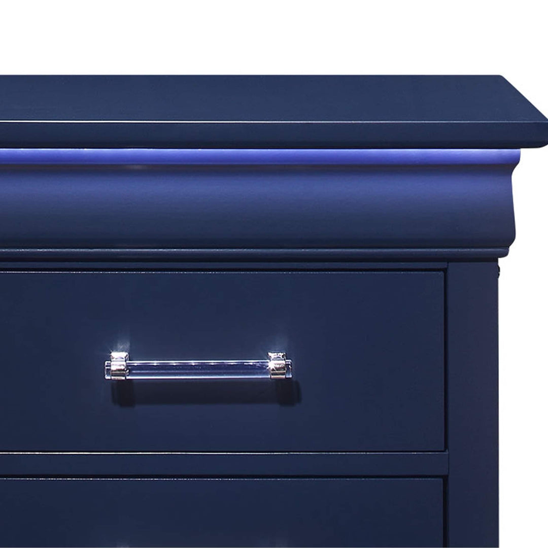 Global Furniture USA Blue Nightstand - Diamond Home USA