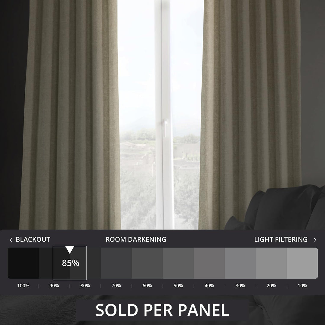 Exclusive Fabrics Faux Linen Room Darkening Curtain (1 Panel)