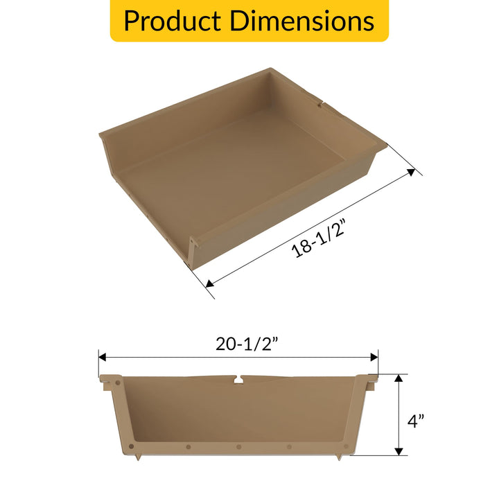 Strybuc Industries 45-90 Cabinet Drawer Insert 20-1/2" Width x 4" Height Plastic - Diamond Home USA