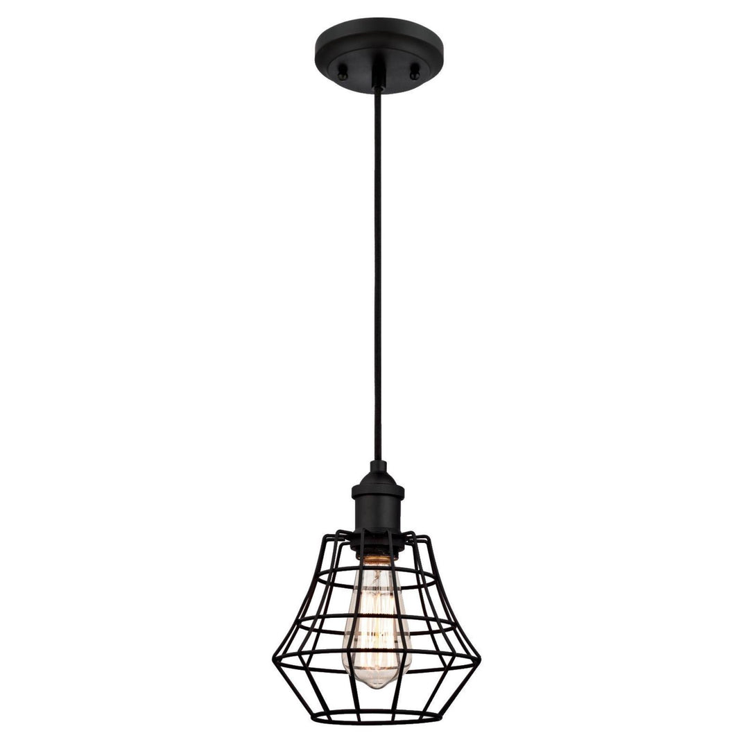 Westinghouse 6105300 Nathaniel One-Light Indoor Mini Pendant Matte Black