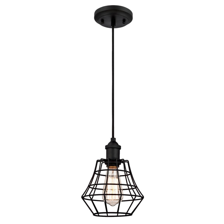 Westinghouse 6105300 Nathaniel One-Light Indoor Mini Pendant Matte Black