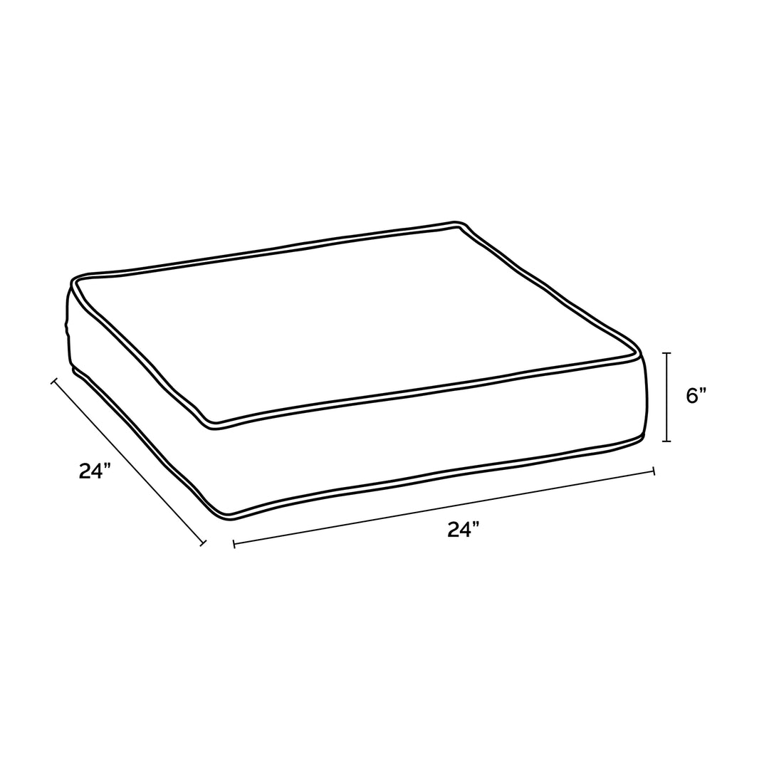 Arden Selections ProFoam 24 x 24 in Outdoor Deep Seat Bottom Cushion