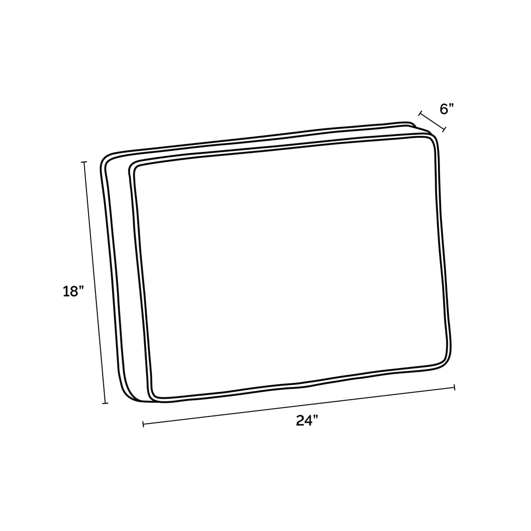 Arden Selections ProFoam Essentials Outdoor Cushion Pillow Back 18 x 24 Sapphire - Diamond Home USA