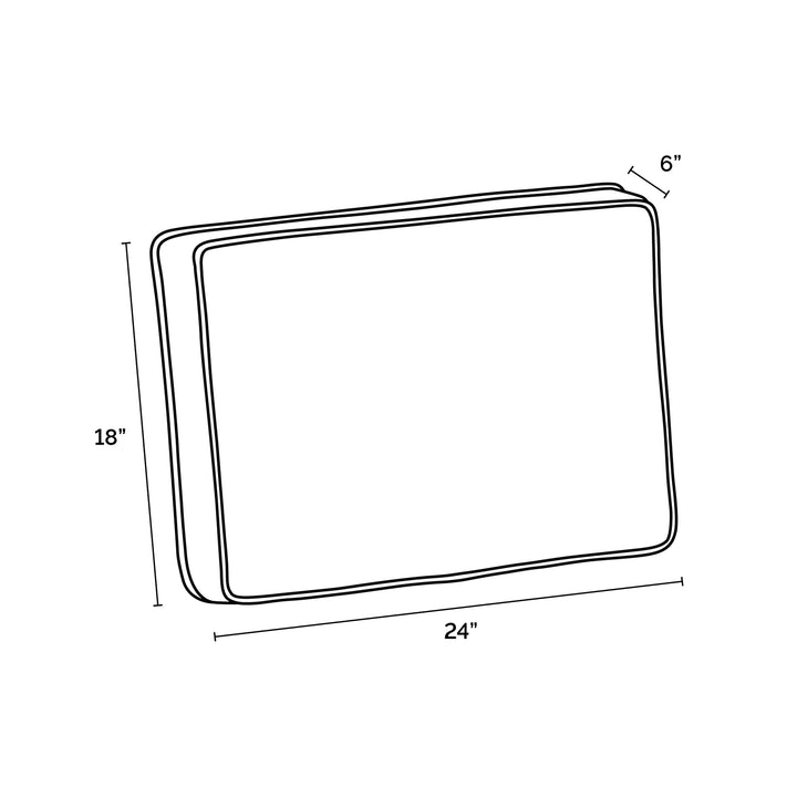 Arden Selections ProFoam Essentials Outdoor Cushion Pillow Back 18 x 24 Sapphire - Diamond Home USA