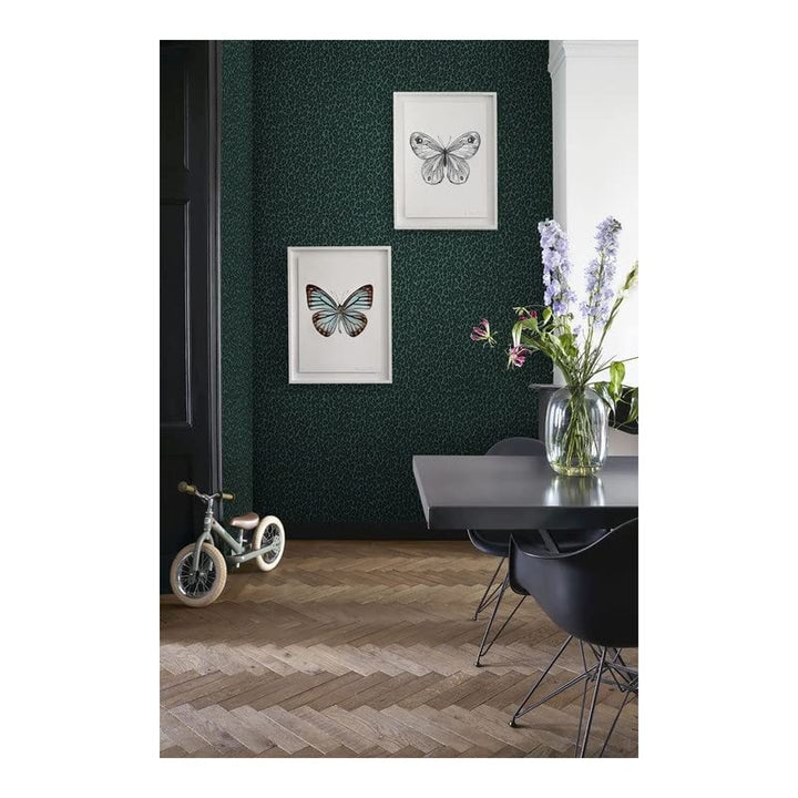 Green Leopard Skin Wallpaper 20.9 X Animal Print Wildlife Washable - Diamond Home USA
