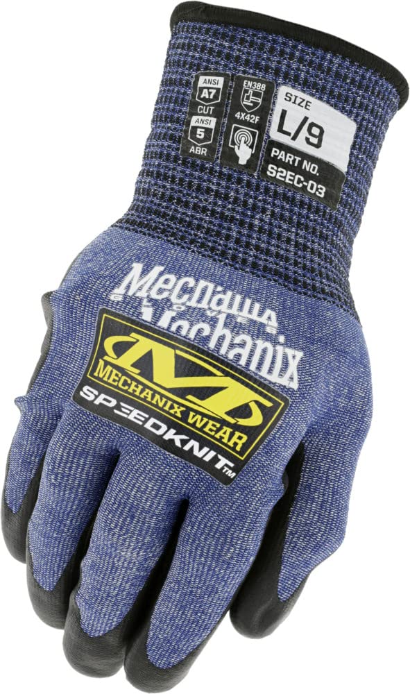 Mechanix Wear SpeedKnit™ S2EC03 Gloves (Large Blue) - Diamond Home USA
