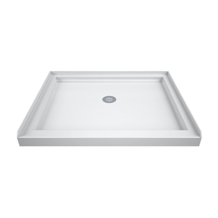 DreamLine SlimLine 36 in. D x 36 in. W x 2 3/4 in. H Center Drain Single White