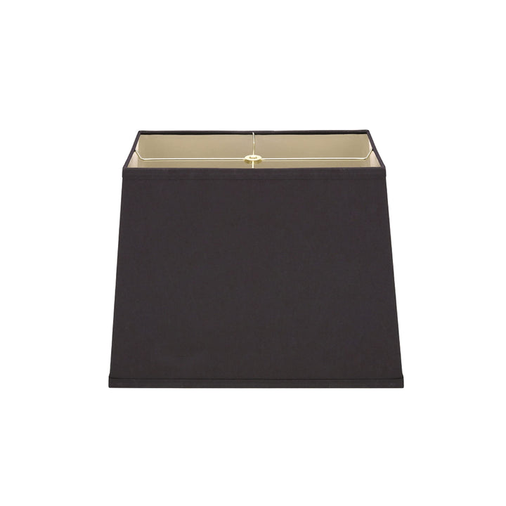 Rectangle Hardback Shaped Spider Construction Lamp Shade In Black 5" + 10") X - Diamond Home USA