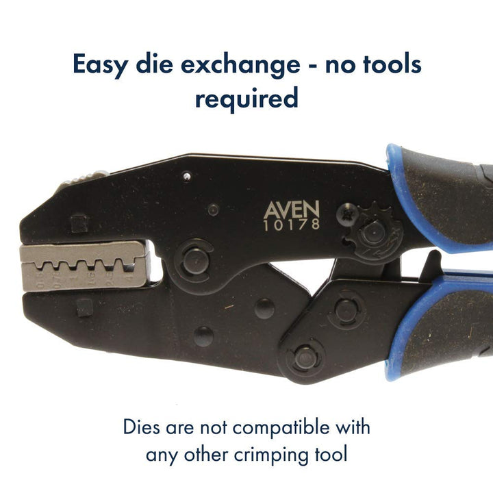Aven 10178 12-22 AWG Crimping Tool for Wire Ferrules - Diamond Home USA