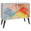 Manhattan Comforts Avesta Double Side Table. 2.0 White and Stamp White/Grey