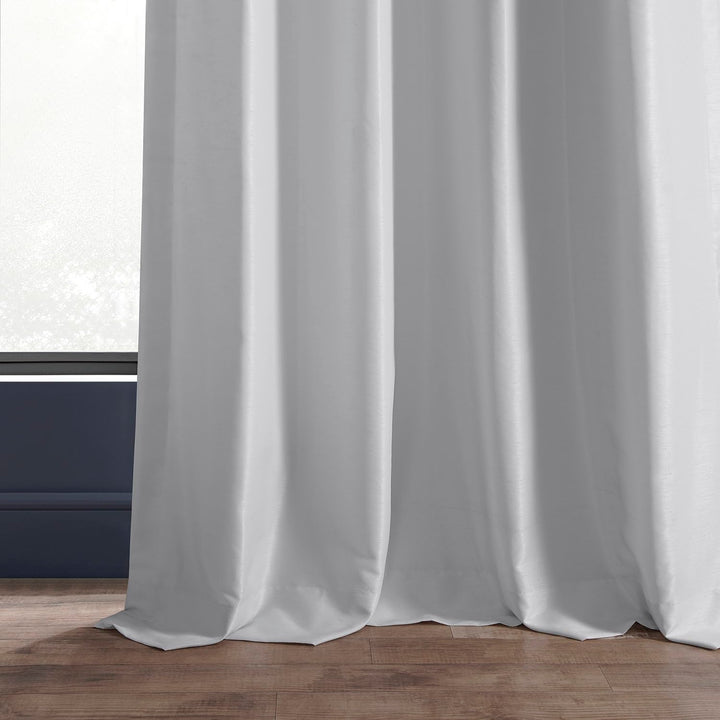 HPD HALF PRICE DRAPES Ruched Faux Dupioni Silk Curtains for Living Room 50 X