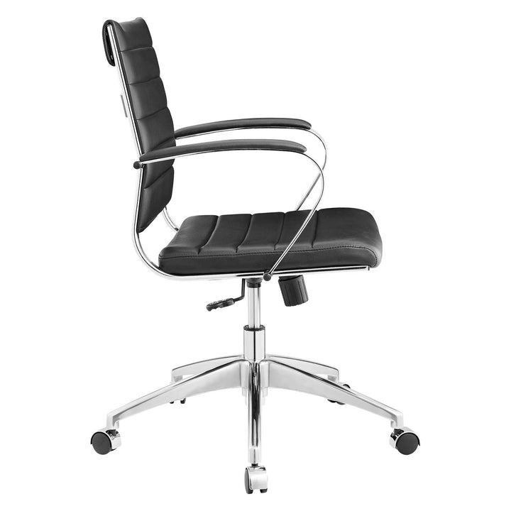 Modway Jive Ribbed Mid Back Office Chair Black - Diamond Home USA