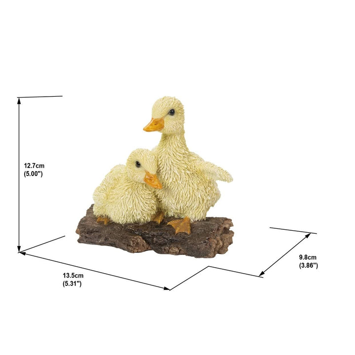 Playful Ducklings Garden Statue -Yellow Yellow Polyresin - Diamond Home USA