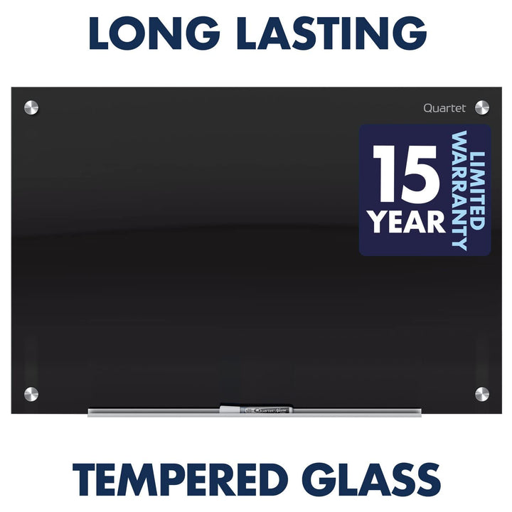 Quartet Magnetic Glass Dry Erase White Board 4' x 3' Whiteboard Infinity - Diamond Home USA