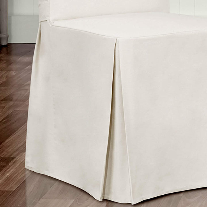 SureFit Essential Twill Long Dining Chair Slipcover Dining Chair Cover with - Diamond Home USA