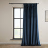 HPD Half Price Drapes Heritage Plush Velvet Curtains 96 Inches Long Room 100 X 96 - Eternal Blue