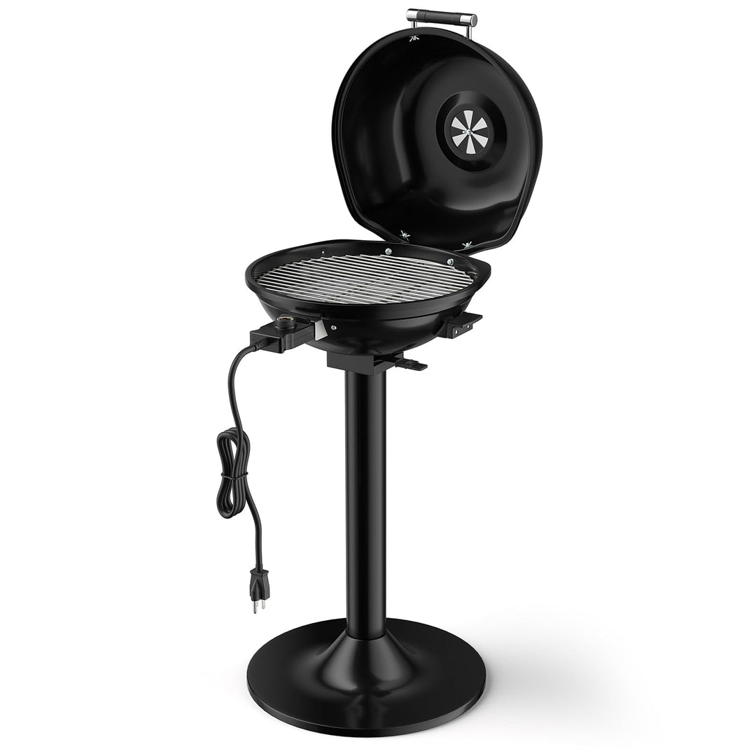 Portable Electric Bbq Grill With Removable Non-stick Rack Black - Diamond Home USA