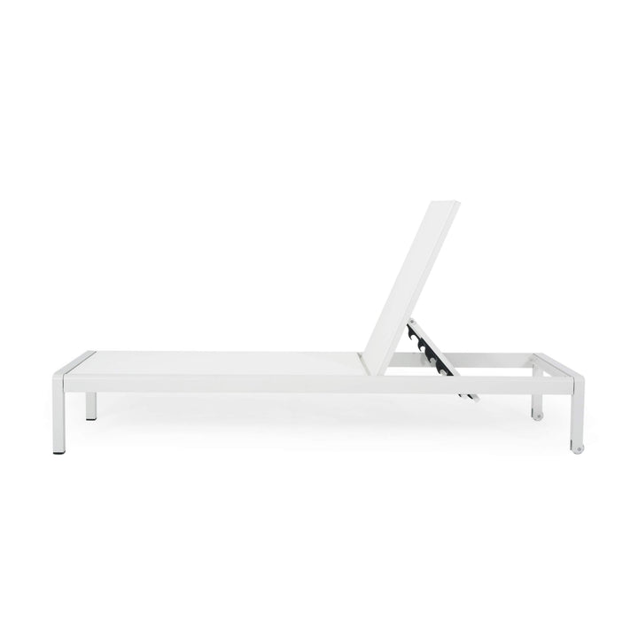 Christopher Knight Home Cynthia Outdoor Chaise Lounge (Set of 2) White. - Diamond Home USA