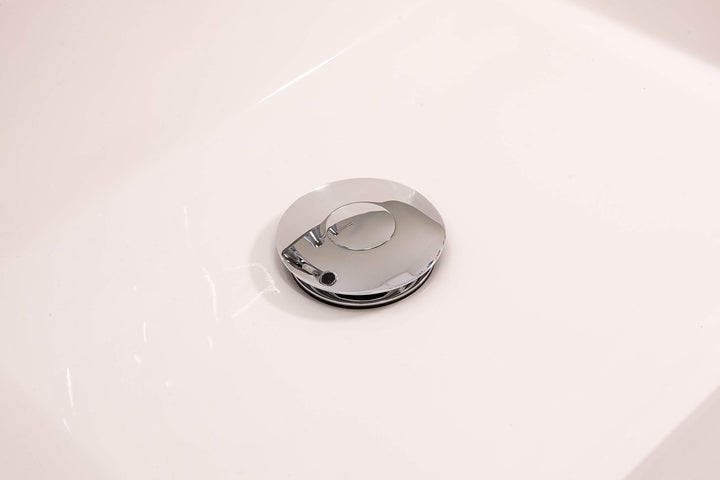 Keeney K820-76 Universal Push Button Bathroom Sink Drain Without Overflow - Polished Chrome